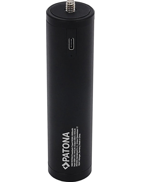 Power Bank Handgrip 6000mAh USB for stands and selfiestick with 1/4 connection